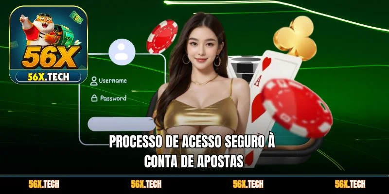 Processo de acesso seguro à conta de apostas